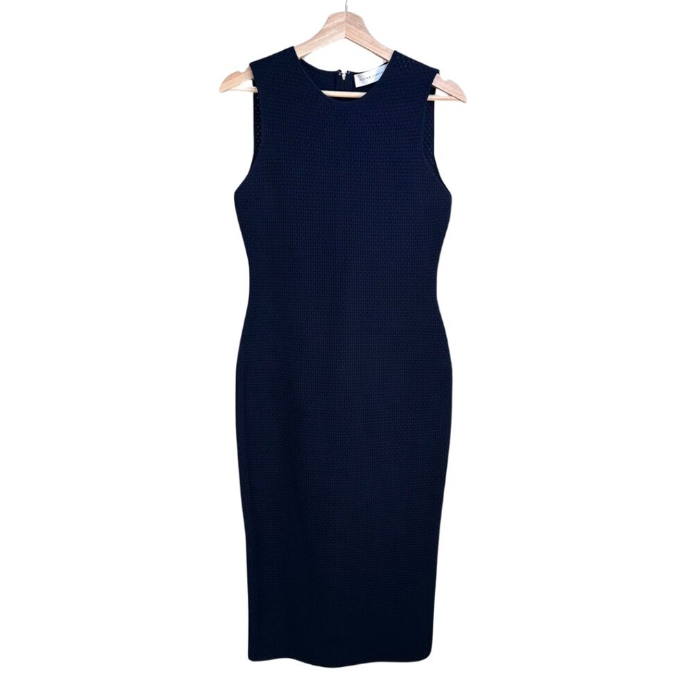 VICTORIA BECKHAM Navy Midi Dress